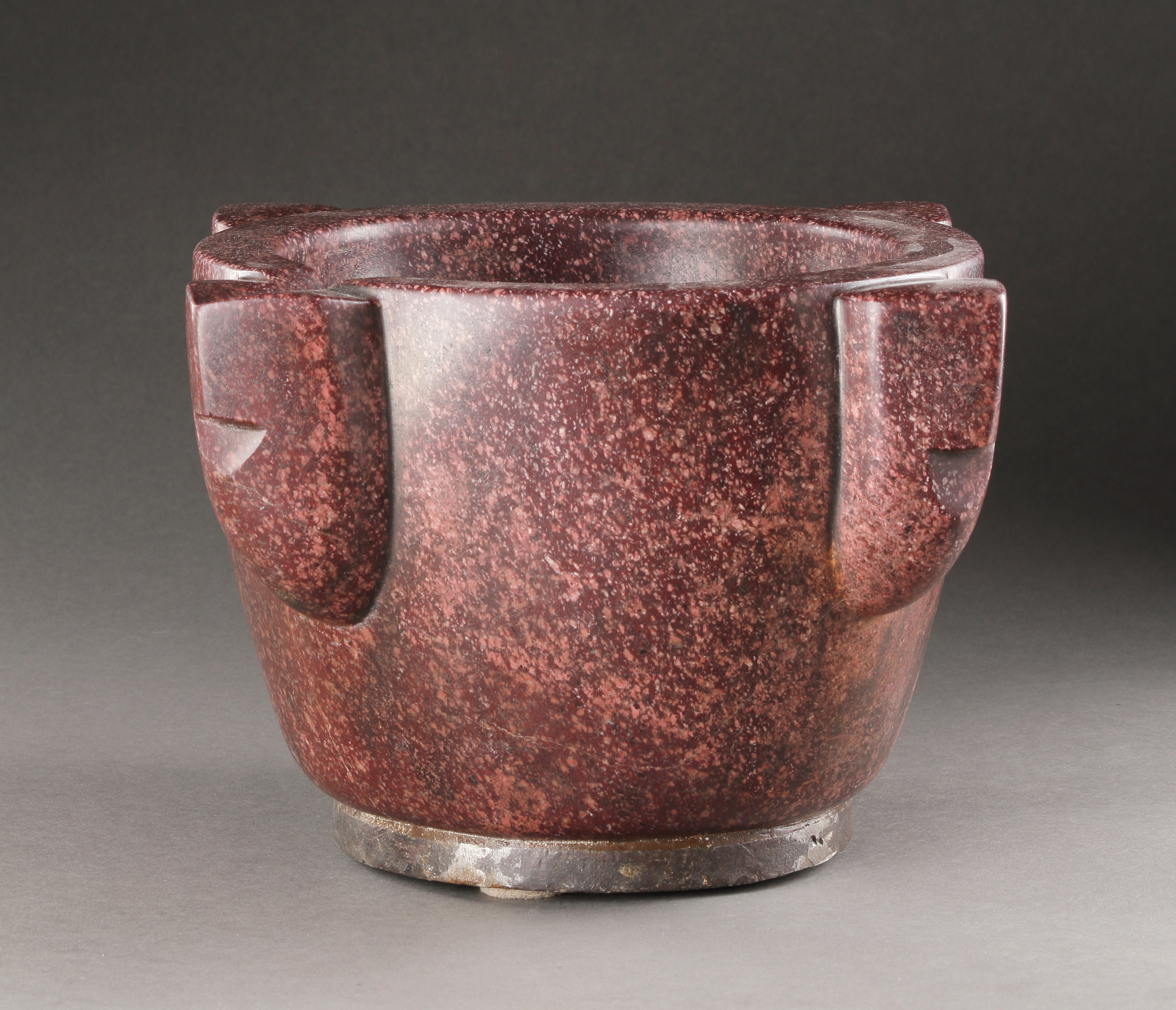 A Rare Islamic Large Porphyry Mortar 